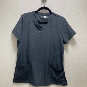 BT supply co. scrub top, nursing , medical, V-neck, moisture-wicked, gray size M